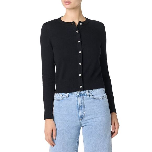 Joe's Jeans Womens  Cashmere-Blend Cardigan, Black - Picture 1 of 3